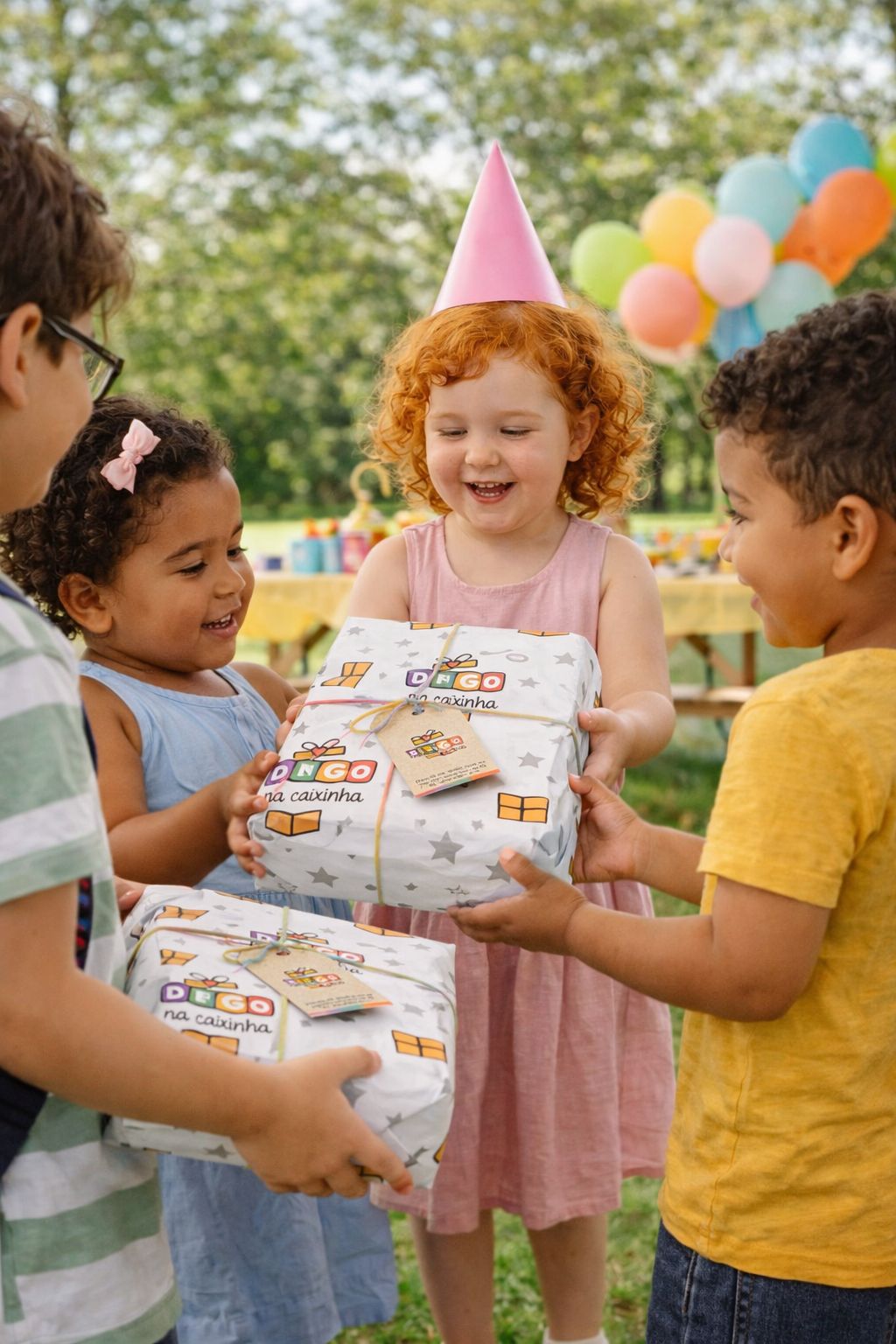 Amigas compartilhando presente